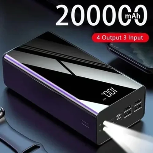 Power Bank 200000mAh แบบพกพา Fast CHARGING PowerBank 100000 mAh 4 USB PoverBank ภายนอกแบตเตอรี่ Charger สำหรับ Xiao Mi Mi 9 iPhone