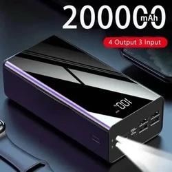 Power Bank 200000mAh Portable Fast Charging PowerBank 100000 mAh 4 USB PoverBank External Battery Charger Para sa Xiaomi Mi 9 iPhone