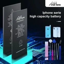 PINZHENG suure mahutavusega aku iPhone X XR XS 11 12 13 Mini Pro Max Promax asenduspatarei garantii üks aasta koos tööriistadega