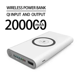Livrare gratuită 200000mAh Power Bank fără fir în două căi Încărcare rapidă Powerbank Încărcător portabil Baterie externă tip c pentru iPhone