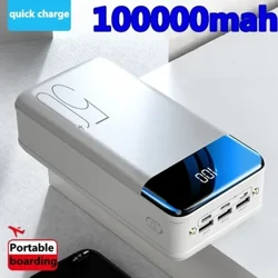 2023 Täze Universal 5v 2.1a Çalt zarýad bermek 200000 MAh Uly kuwwatly zarýad beriji bank çalt zarýad berýän ykjam güýç + mugt eltip bermek