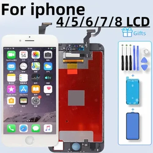 AAA + Echt LCD Voor Iphone 4 5 6 6S Display Touch Screen Digitizer Vergadering voor iPhone 6 7 8Plus LCD Vervanging voor iPhone 8