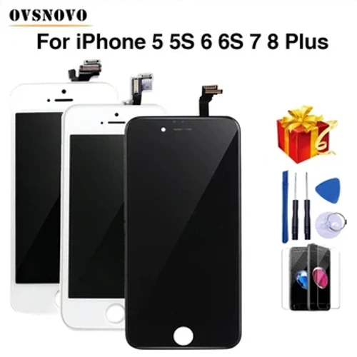 Taispeáint LCD do iPhone 6 7 8 móide X Digititheoir Scáileáin Tadhaill le haghaidh Athsholáthar Pantalla Comhthionóil iPhone 6S 5 5S XR XS Max