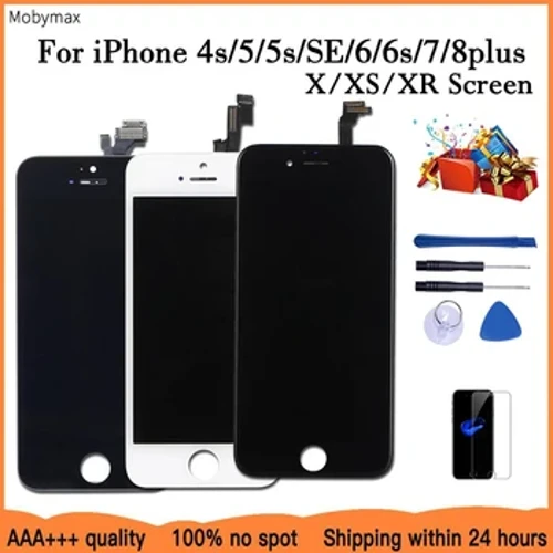 Scáileán LCD do Thionól Digitithe iPhone 6 6S 7 8 Plus le haghaidh iPhone 5 5S SE Touch Glass le haghaidh Athsholáthar Taispeána iPhone X XR XS Max