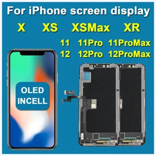 AAAA++++ OLED für iPhone X XR XS Max LCD Incell für iPhone 11 12 Pro Max 13 Mini 14 Plus LCD-Display Bildschirm Digitizer Baugruppe