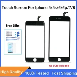 Numériseur d'écran tactile pour iPhone 5 5s 7 6 plus 6S 8 écran tactile avant lentille en verre pour Iphone 8 P accessoires de téléphone