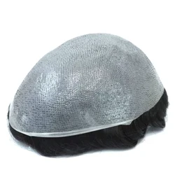 NG Clearance Super dënn Haut Toupée Multiple Faarf Männer Perücke All V Loop Onsichtbar PU Hoer Eenheet Männer Kapillar Prothese