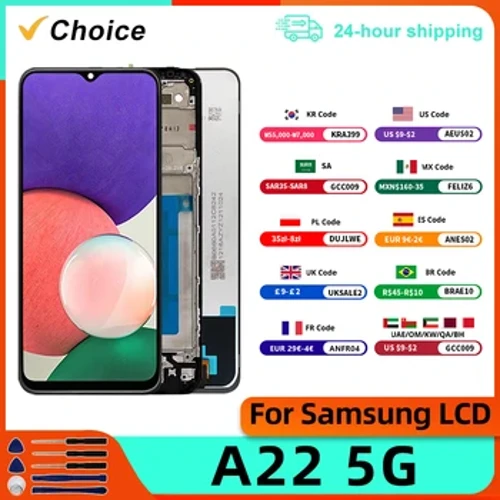Para sa Samsung Galaxy A22 5G LCD SM-A226B/DS Display Touch Screen Digitizer Para sa A226 LCD SM-A226B/DSN Assembly Mga Kapalit na Bahagi