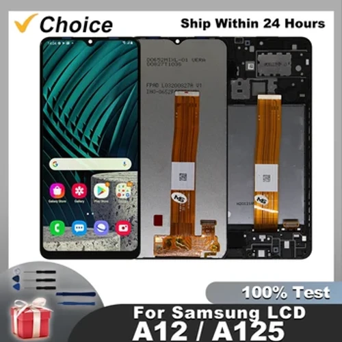 DEWIS 6.5" Ar gyfer Samsung Galaxy A12 LCD A125F SM-A125F A125 Arddangos Digidydd Sgrin Gyffwrdd Ar gyfer Amnewid Sgrin Samsung A12