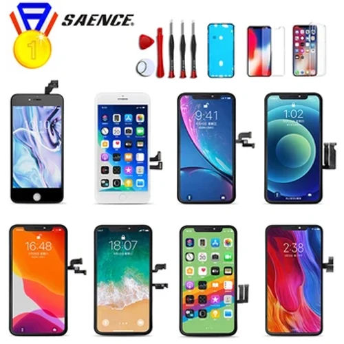 Incell FHD+ за iPhone X XR XS MAX LCD екран 11 12 13 Pro Max Mini 7 8 6s Plus со 3Д дисплеј за замена на допир без мртов пиксел