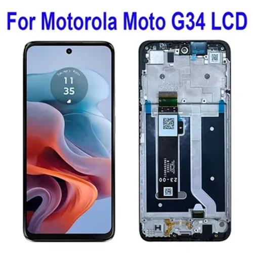 6.5" Para sa Motorola Moto G34 LCD Display Touch Panel na may Frame Digitizer Assembly Pagpapalit ng Screen Para sa Moto G34 LCD na may Frame