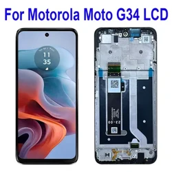 6.5 “para motorola moto g34 display lcd painel de toque com quadro digitador assembléia substituição da tela para moto g34 lcd com quadro