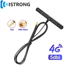 Antenna Paiste Allamuigh Banna Iomlán 4G 5dbi Teanndáileog Comhartha Omni Gluaisteán Fón Póca WCDMA DTU GSM GPRS Aimplitheoir Líonra TS9 SMA Fireann