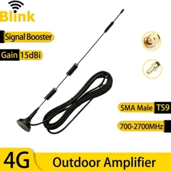 15dbi 4G Full-band Hút Ăng Ten TS9 Ngoài Trời Mạng Tăng Áp 3G 2G GSM Di Động Khuếch Đại Tín Hiệu cho Xe Điện Thoại Router Modem