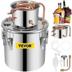 VEVOR 3 5 8 Gal Peiriant Distyllwr Alcohol Offer Lleuad Lleuad Offer Bragu Cwrw Pecyn Dosbarthwr Gwin DIY ar gyfer Offer Cartref