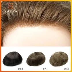 Invisible Knot Dabiska matu līnija vīriešiem, toupee plānas ādas vīriešu parūka Remy cilvēka mati 0,06 mm 0,1 mm vīriešu kapilāru protēžu sistēma