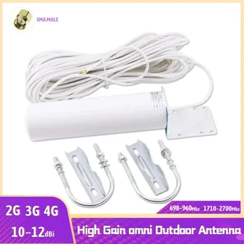 12dBi High Gain Omni 2G 3G 4G Full-Band LET Router Antenne Udendørs Vandtæt Mobiltelefon Signal Booster Forstærker Antenne 5/8M