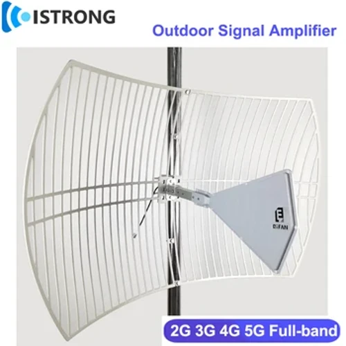 Outdoor Long Range bipolariséiert Parabolic Grid Antenne 2G 3G 4G 5G Directional Antenne 32dBi Handy Signal Boost Amplifier