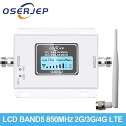 Athsheoltóir 850 Mhz 70dB Repetidor CDMA 850Mhz 2G 3G Cill Fón teanndáileog LTE Band5 , Aimplitheoir Comhartha GSM + Aintíní Laistigh