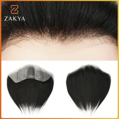 Front Männer Toupée Man Perücke Natural Hairline 100% Mënsch Hoer Frontal Männlech Perück Voll Haut Hoer Stécker Hairpiece Gratis Versand Zakya