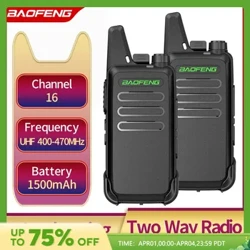 2PCS Mini Walkie Talkie Baofeng BF-T20 PortableTwo Way Radio, BF-C9 BF-888S KD-C1 wokzal myhmanhanasy awy üçin USB VOX zarýad berýär