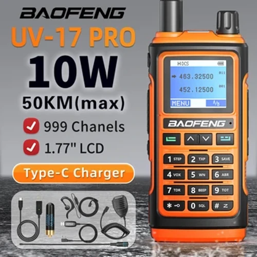 Baofeng UV17 Walkie Talkie Long Range Portable Station Fm Napakahusay na Istasyon ng Radio Pangangaso Ham Two Way Radio Wireless Set Receiver