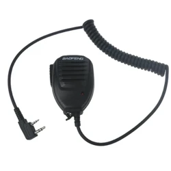 Suw geçirmeýän 2 pin gürleýjisi BAOFENG UV-5R BF-888S UV-5RC UV-5RE V85 iki taraplaýyn radiolar üçin mik ykjam Walkie Talkie mikrofony