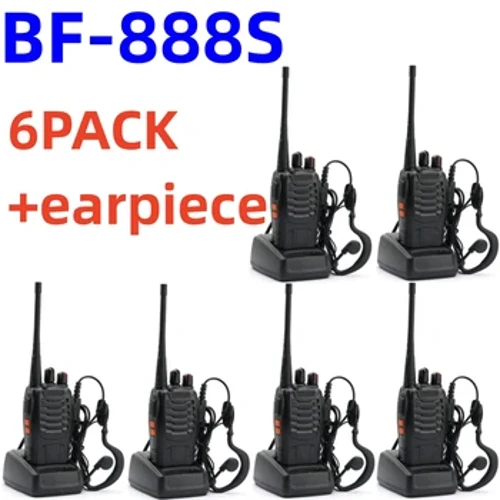 6pcs MERODITH walkie talkie profesional 888S Raidió dhá bhealach raon fada Raidió socraithe gan sreang uhf cumarsáide 400-470MHz 16CH raidió