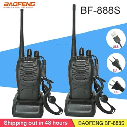2Pcs/Set Baofeng BF-888S Walkie Talkie Portable Radio Station BF888s BF 888S Amateur Two-Way Receiver Sender Transceiver