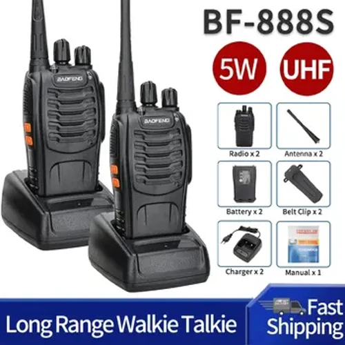 2kpl Baofeng BF-888S Long Range Walkie Talkie UHF 400-470MHz Ham Two Way Radio Comunicador lähetinvastaanotin hotelliretkeilyyn