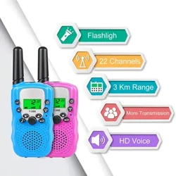 2kom dječji rođendanski poklon dječje igračke za dječake djevojčice T388 FRS PMR Walkie Talkie Walkie dječji dvosmjerni radio Božićni pokloni