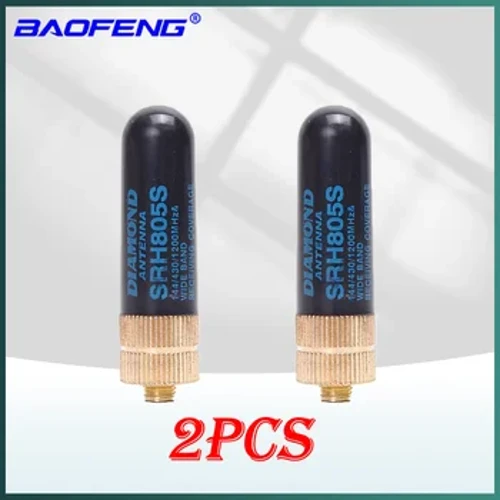 Baofeng 2 pcs SRH805S 5cm SMA-F short antenna dual frequency VHF UHF na angkop para sa UV-5R UV10R two-way walkie-talkie accessories