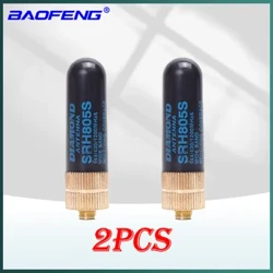 Baofeng 2 Stéck SRH805S 5cm SMA-F kuerz Antenne Dual Frequenz VHF UHF gëeegent fir UV-5R UV10R zwee-Wee Walkie-Talkie Accessoiren