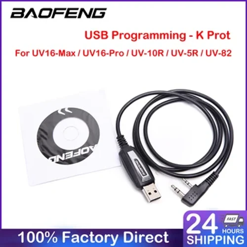Baofeng USB Programlama Kablosu Iki Yönlü Radyo UV-5R UV-10R UV-82 GT-3TP UV16-Max BF-888S RT-5R Walkie Talkie USB Program Kablosu