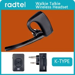 Walkie talkie Bluetooth-compatibele headset Handsfree PTT-oortelefoonhoofdtelefoon voor Radtel RT-490 RT-830 RT-470 RT-470X RT-890RT12
