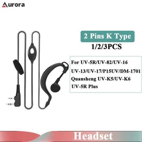 Auricolare acustico per QuanSheng UV5RPlus UV-K5 UV-K6 Baofeng Walkie Talkie UV5R UV-13 Pro UV17 Plus Air Tube Auricolare UV-16 UV82