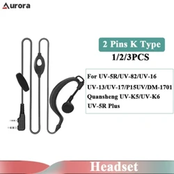 Zestaw słuchawkowy akustyczny do QuanSheng UV5RPus UV-K5 UV-K6 Baofeng Walkie Talkie UV5R UV-13 Pro UV17 Plus przewód powietrzny słuchawka UV-16 UV82