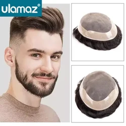 Prosthesis Gwallt Gwryw Capilari Mono Toupee Gwallt Dynion Gwydn Dyn Wig Gwallt Dynol Naturiol Wig Ar gyfer Dynion System Gwallt Mens Breathable