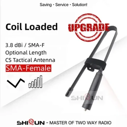 Baofeng Walkie Talkie CS Antena Tactegol UV-K5 Plygadwy Aerial SMA-F VHF UHF UV-5R UV-82 UV-S9 Plus UV-9R PLUS UV16 Affeithwyr