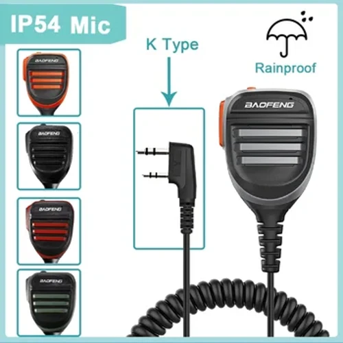 Baofeng UV-5R mikrofoni õlakõlar 2 kontaktiga Walkie Quansheng uv-k5 uv-k6 UV-5R/UV-82/UV-16/TH UV8000D kahesuunalise raadio jaoks