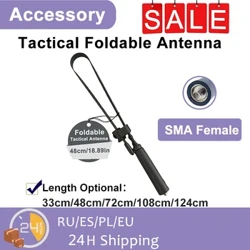 Тактическая складная антенна Walkie Talkie CS SMA-F 144/430 МГц для радиолюбительской радиостанции Quansheng UV-K5 UV-K6 Baofeng UV-9R Pro UV-16Plus UVS9