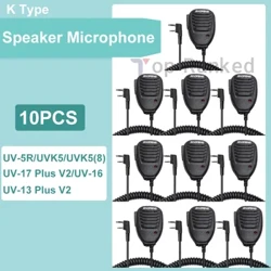 Mikrofónový reproduktor Baofeng UV-K5 pre Baofeng DM-1701 UV17 Plus UV13 Plus V2 UV5R Plus Vysielací mikrofón UV-10R UV-82 Mic
