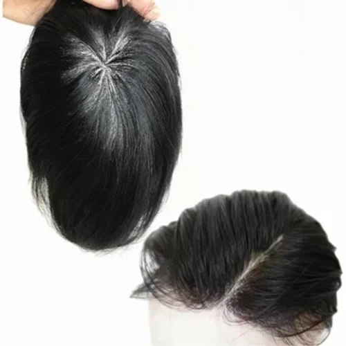 Perruque toupet avec prothèse capillaire pour hommes, cheveux naturels invisibles, partie libre, avant, peau fine, remplacement de cheveux