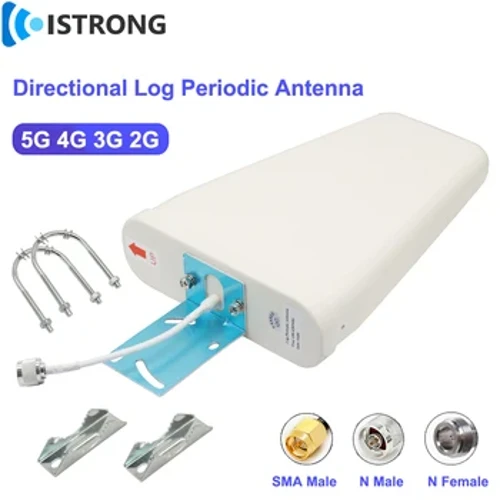 Log Cyfeiriadol 5G 4G 3G 2G Antena Cyfnodol 12dBi Cyfathrebu Antena Mwyhadur Awyr Agored Atgyfnerthu Signal Ffôn Symudol SMA Gwryw