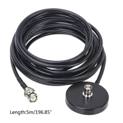 Antena de rádio amador bases magnéticas para baofeng rádio em dois sentidos bnc carro otário antena bnc otário com 5m k1kf