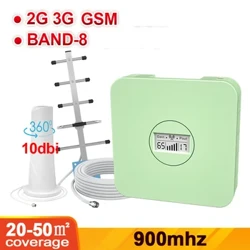 Repetor de semnal celular GSM 900mhz band8 amplificator de semnal 2G 3G 900MHz amplificator cu antene de comunicare Amplificator celular