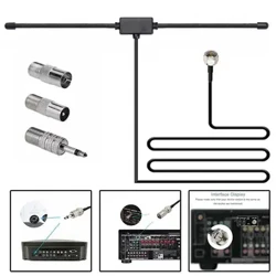 FM Radio Antenna FM Dipole Antenna Para sa Stereo Receiver Music System FM Radio Home Stereo Audio Video Home Theater Receiver
