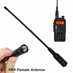 NA-771Dual Band Độ Lợi Cao SMA Nữ Ăng Ten Cho Bộ Đàm BAOFENG UV5R UV5RA 2 Chiều Bộ Đàm Linh Hoạt Roi Cầm Tay Ăng Ten 144/430 MHz