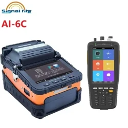 AI-6C FTTH Fiber Optic Splicing Machine Serat Optik Fusion Splicer 1310/1550/1610nm OTDR Dengan OPM VFL Sumber Cahaya
