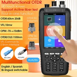 COMPTYCO AUA28U Mini 60KM optik tolali OTDR optik tolali reflektometr FC SC Touch bilan VFL-ga o'rnatilgan